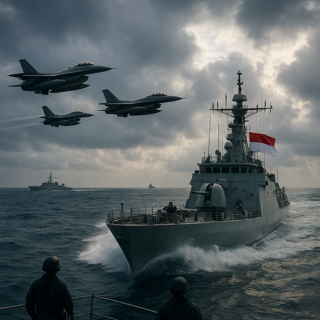 Latihan Serangan Kombinasi Tni AL-AU di Laut Natuna