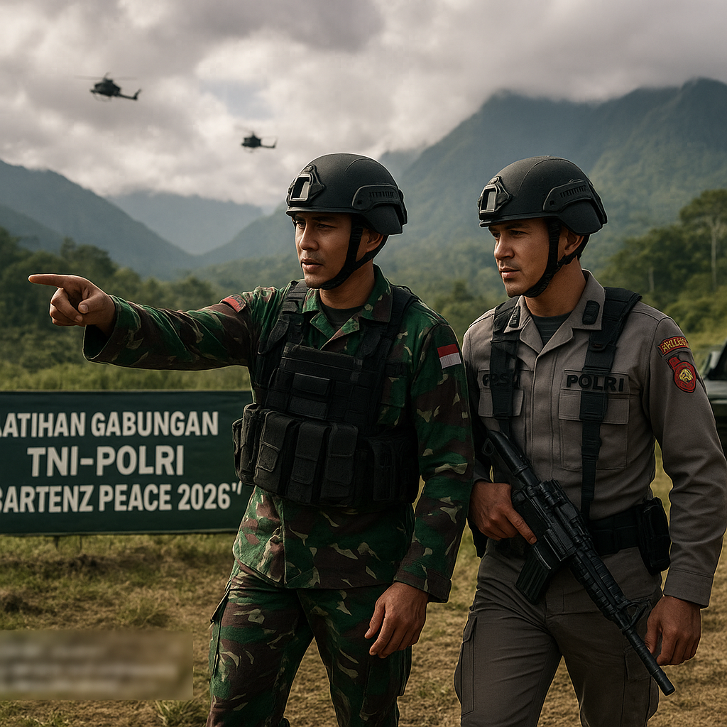 Latihan Gabungan TNI-Polri 'Cartenz Peace 2026' Digelar di Papua