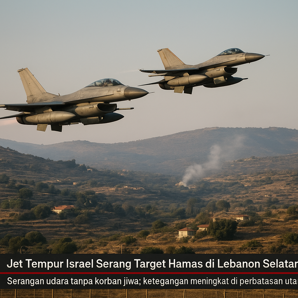 Jet Tempur Israel Serang Target Hamas di Lebanon Selatan