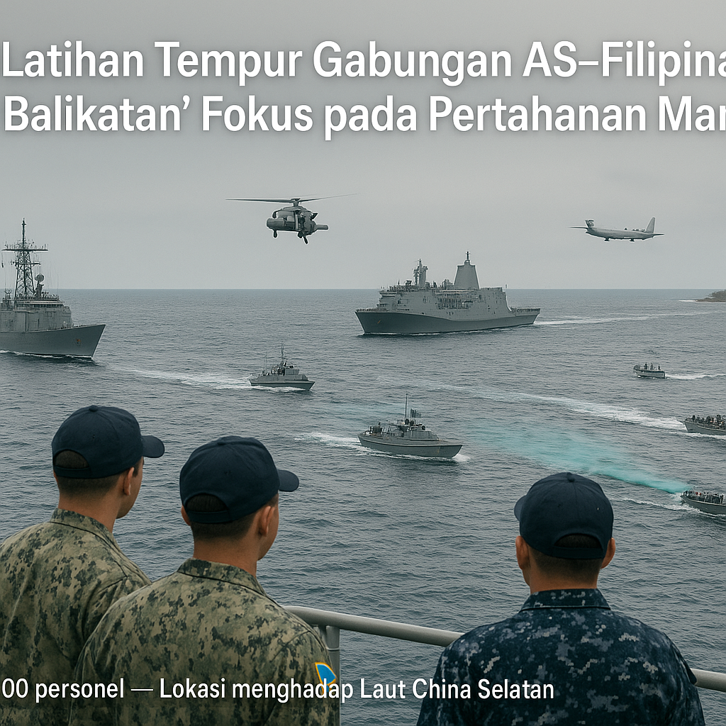 Latihan Tempur Gabungan AS-Filipina 'Balikatan' Fokus pada Pertahanan Maritim