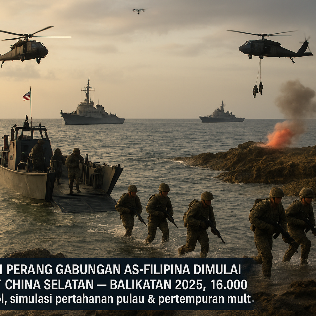 Latihan Perang Gabungan AS-Filipina Dimulai di Laut China Selatan