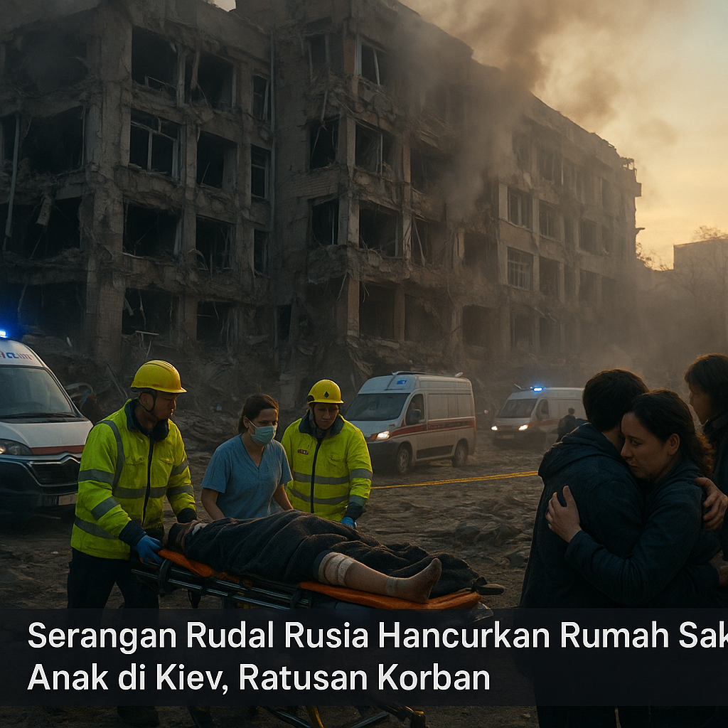 Serangan Rudal Rusia Hancurkan Rumah Sakit Anak di Kiev, Ratusan Korban