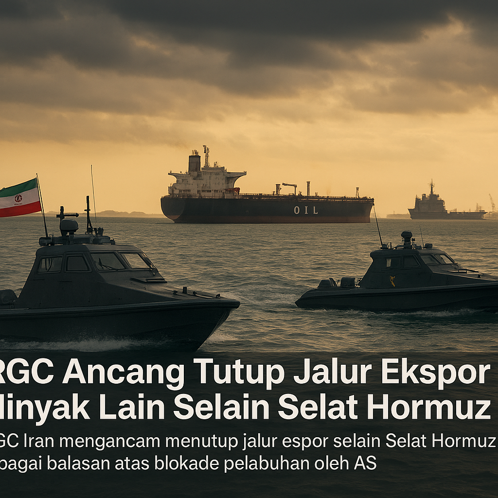 IRGC Ancang Tutup Jalur Ekspor Minyak Lain Selain Selat Hormuz