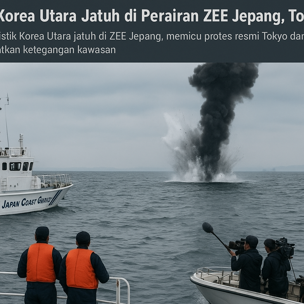 Rudal Korea Utara Jatuh di Perairan ZEE Jepang, Tokyo Protes