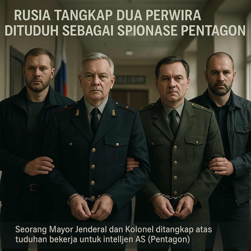 Rusia Tangkap Dua Perwira Rusia Dituduh Sebagai Spionase Pentagon