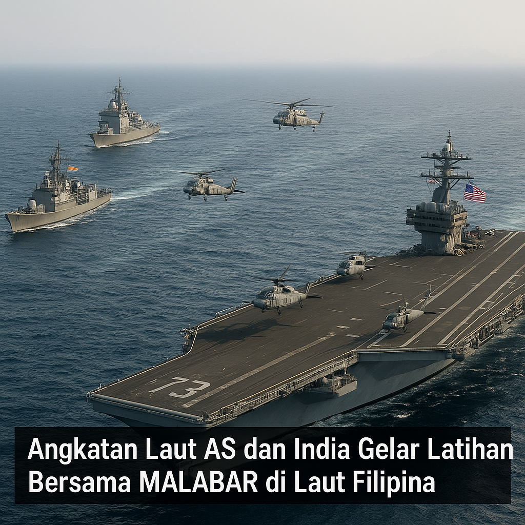 Angkatan Laut AS dan India Gelar Latihan Bersama MALABAR di Laut Filipina