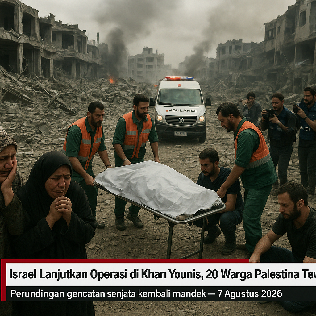 Israel Lanjutkan Operasi di Khan Younis, 20 Warga Palestina Tewas