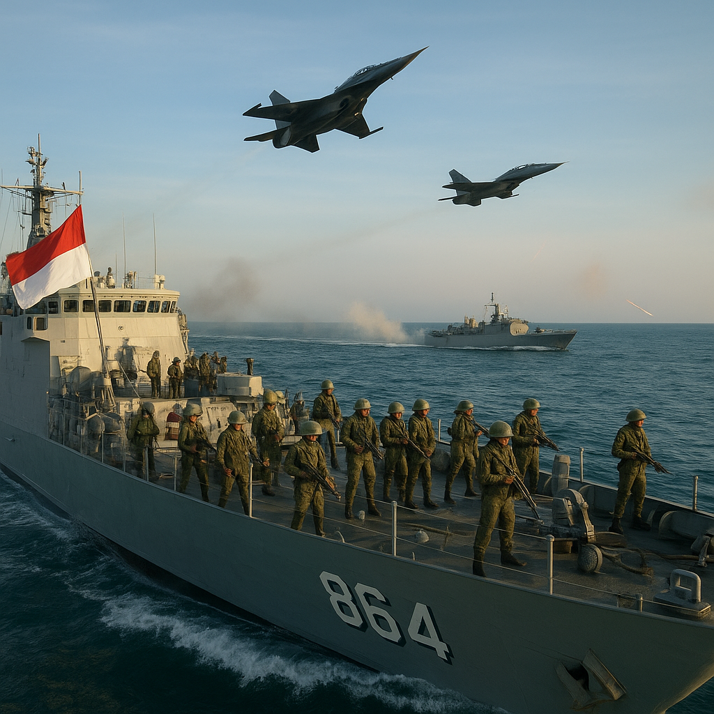 TNI Gelar Latihan Tempur Gabungan di Natuna, Libatkan KRI dan Pesawat Tempur