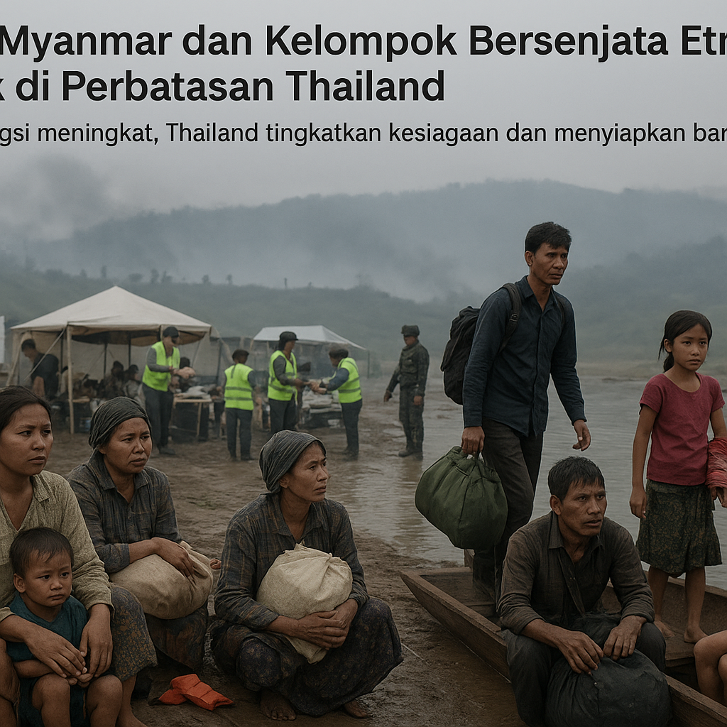 Militer Myanmar dan Kelompok Bersenjata Etnis Bentrok di Perbatasan Thailand