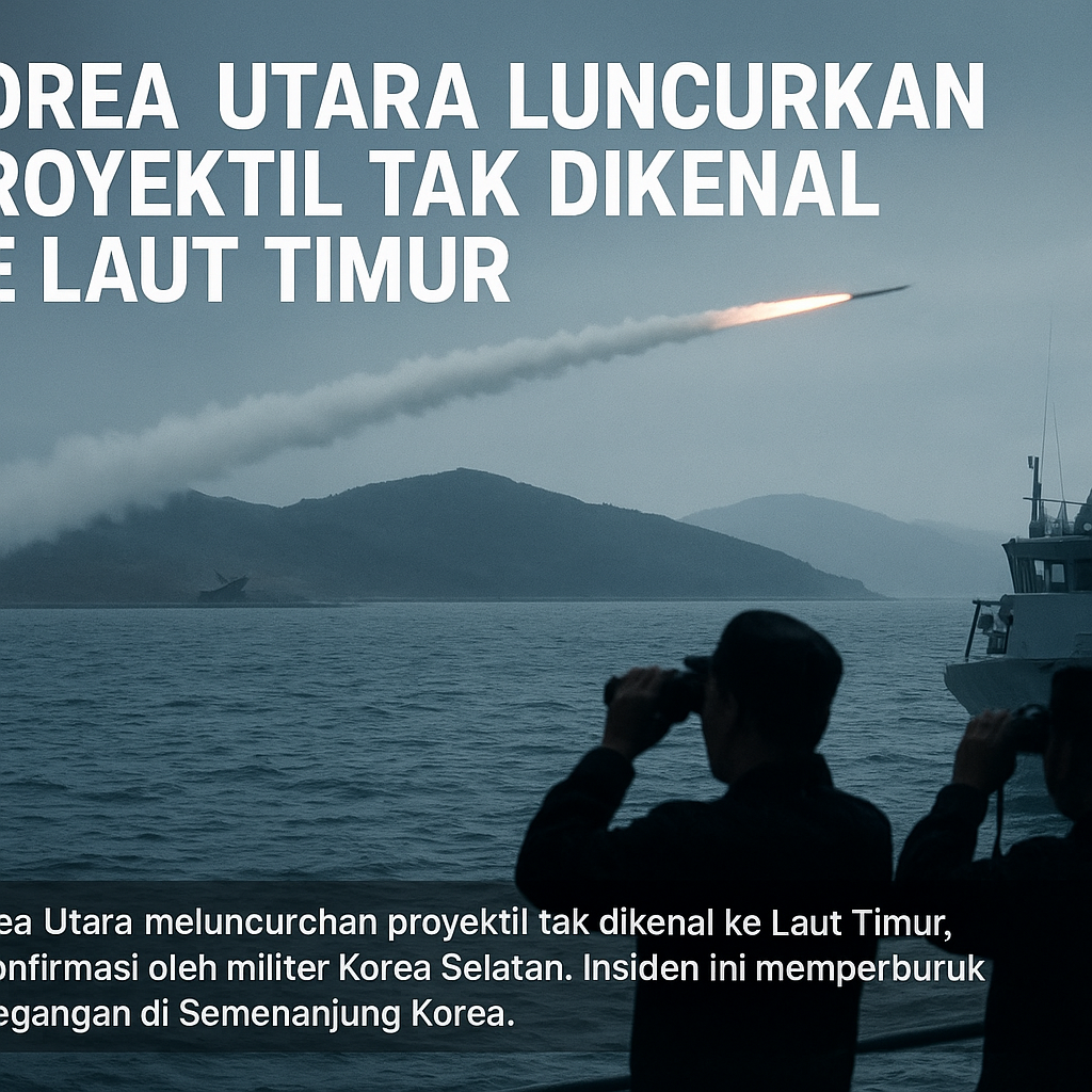 Korea Utara Luncurkan Proyektil Tak Dikenal ke Laut Timur