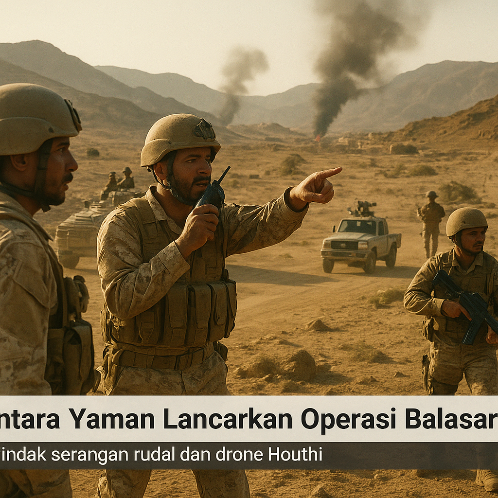 Tentara Yaman Lancarkan Operasi Balasan terhadap Serangan Houthi