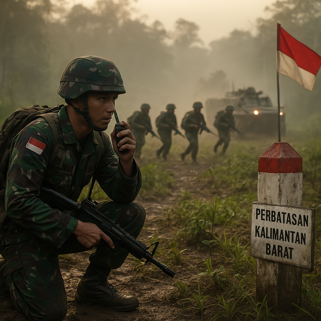 TNI AD Gelar Latihan Tempur Batalyon di Perbatasan Kalimantan
