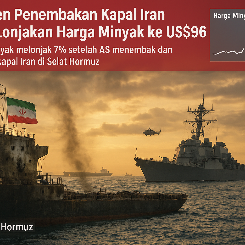 Insiden Penembakan Kapal Iran Picu Lonjakan Harga Minyak ke US$96