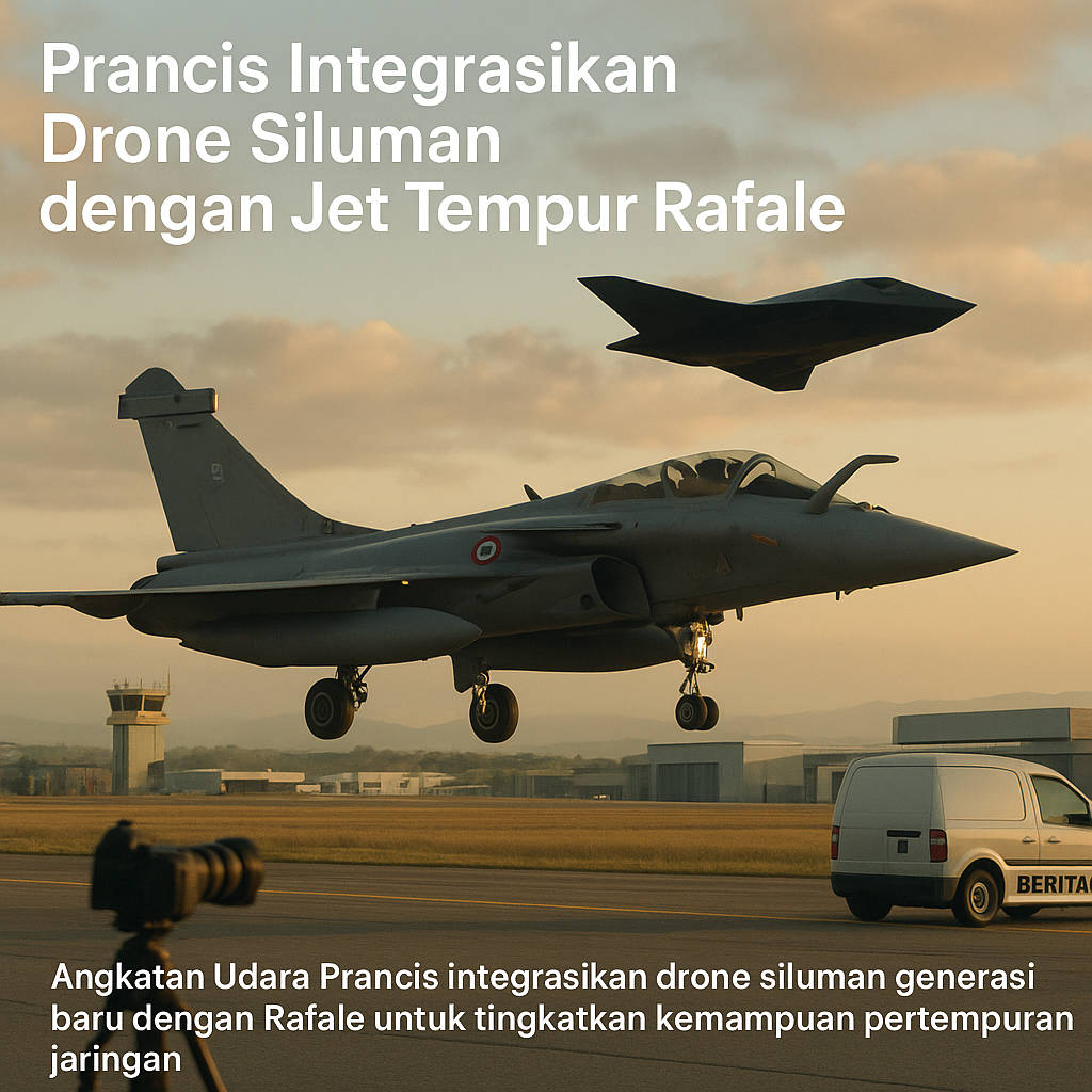 Prancis Integrasikan Drone Siluman dengan Jet Tempur Rafale