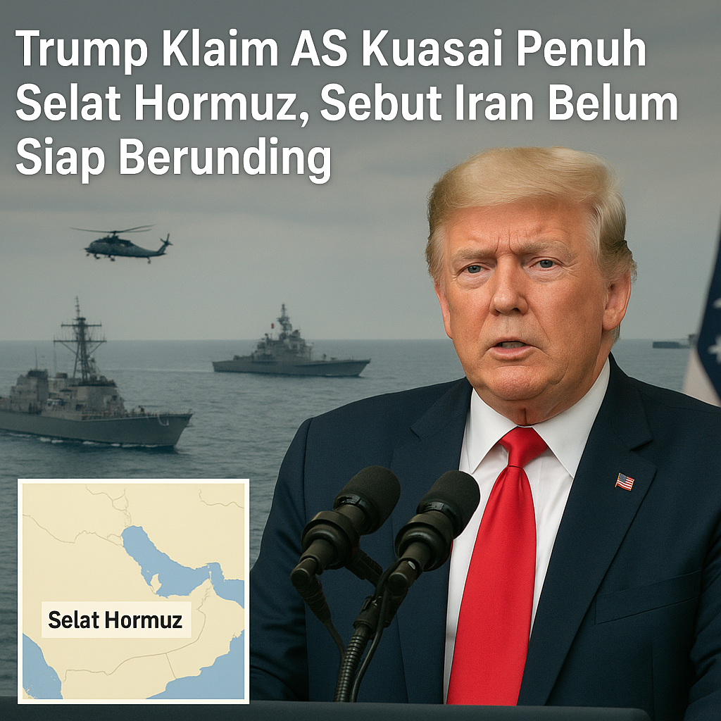Trump Klaim AS Kuasai Penuh Selat Hormuz, Sebut Iran Belum Siap Berunding