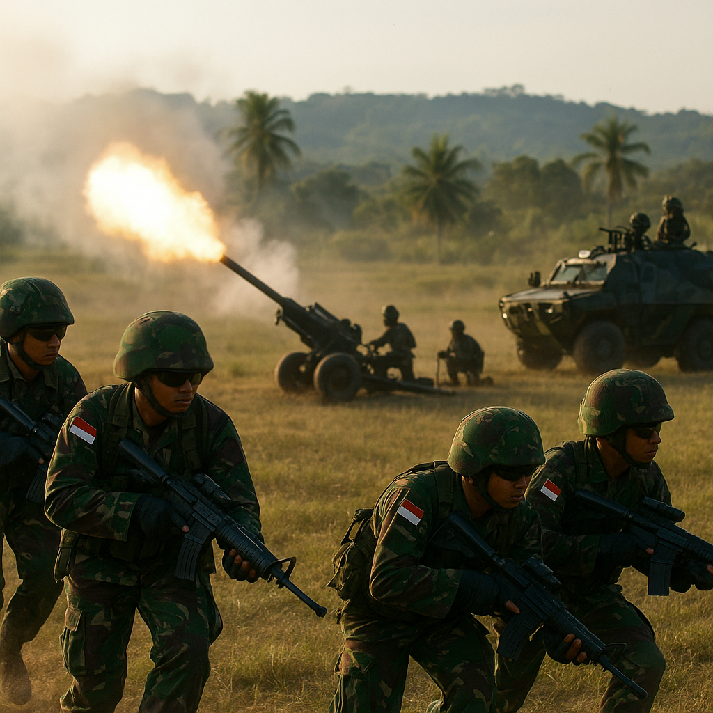 TNI AD Gelar Latihan Tempur Divisi 2 Kostrad di Baturaja