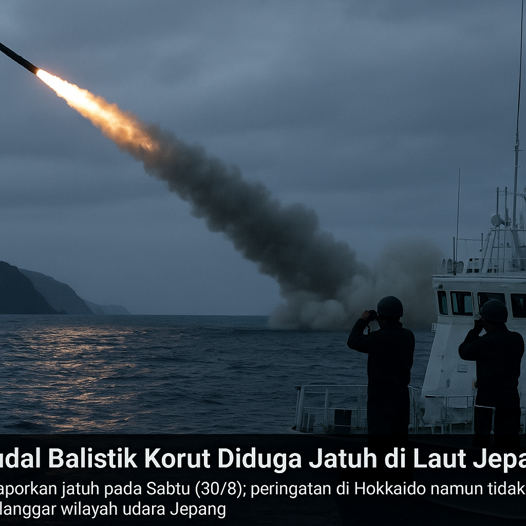 Rudal Balistik Korut Diduga Jatuh di Laut Jepang