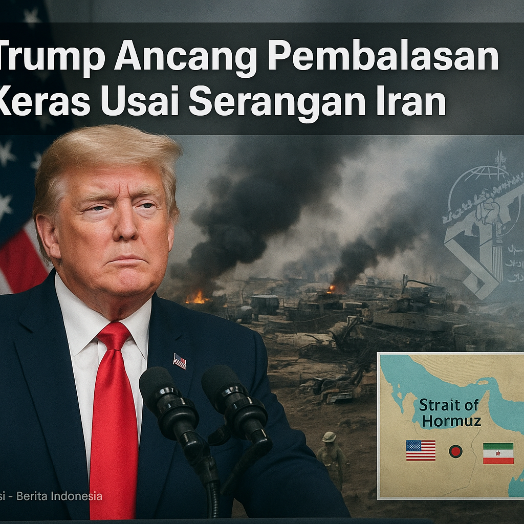 Trump Ancang Pembalasan Keras Usai Serangan Iran