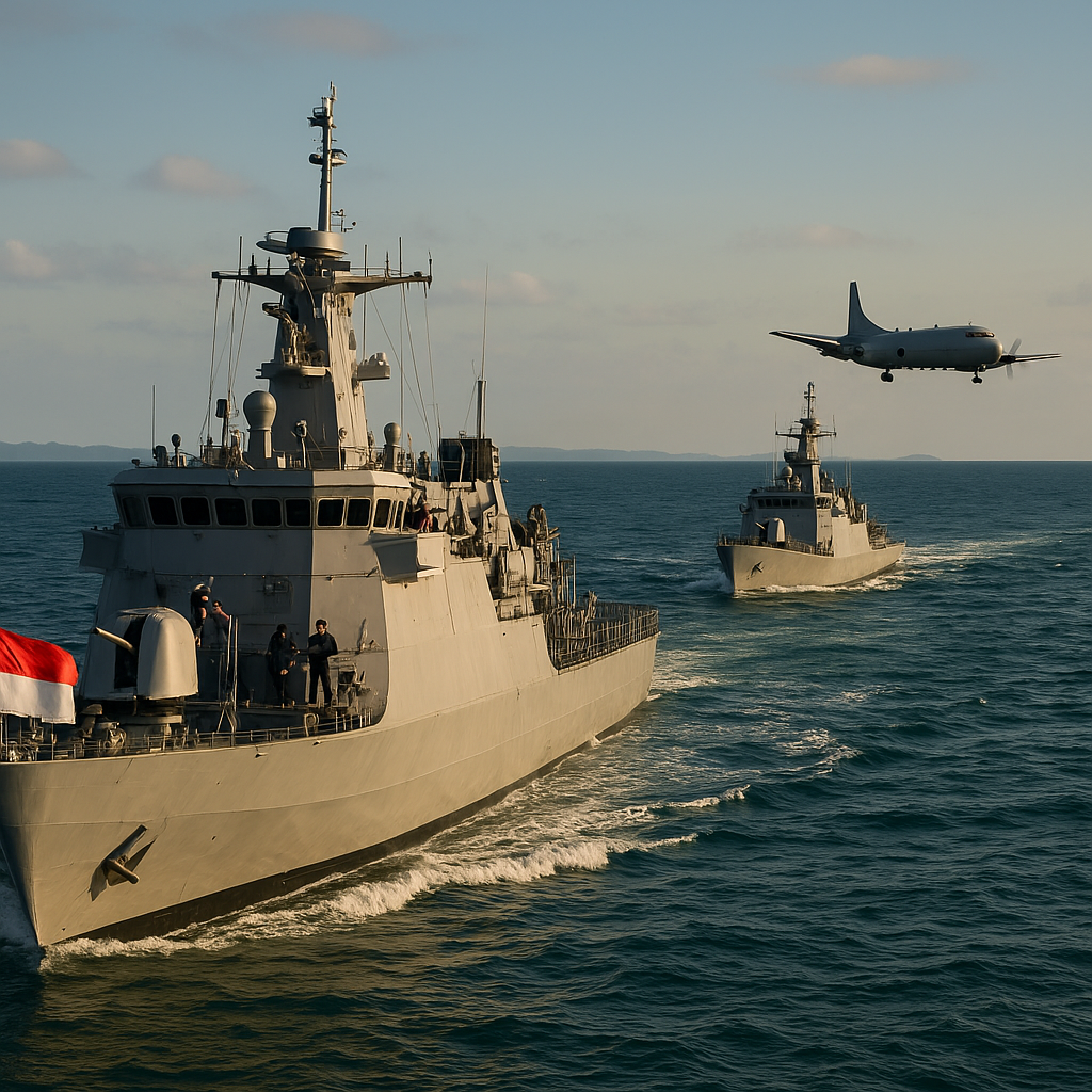 TNI AL Gelar Patroli Tempur Laut Terpadu di Perairan Natuna