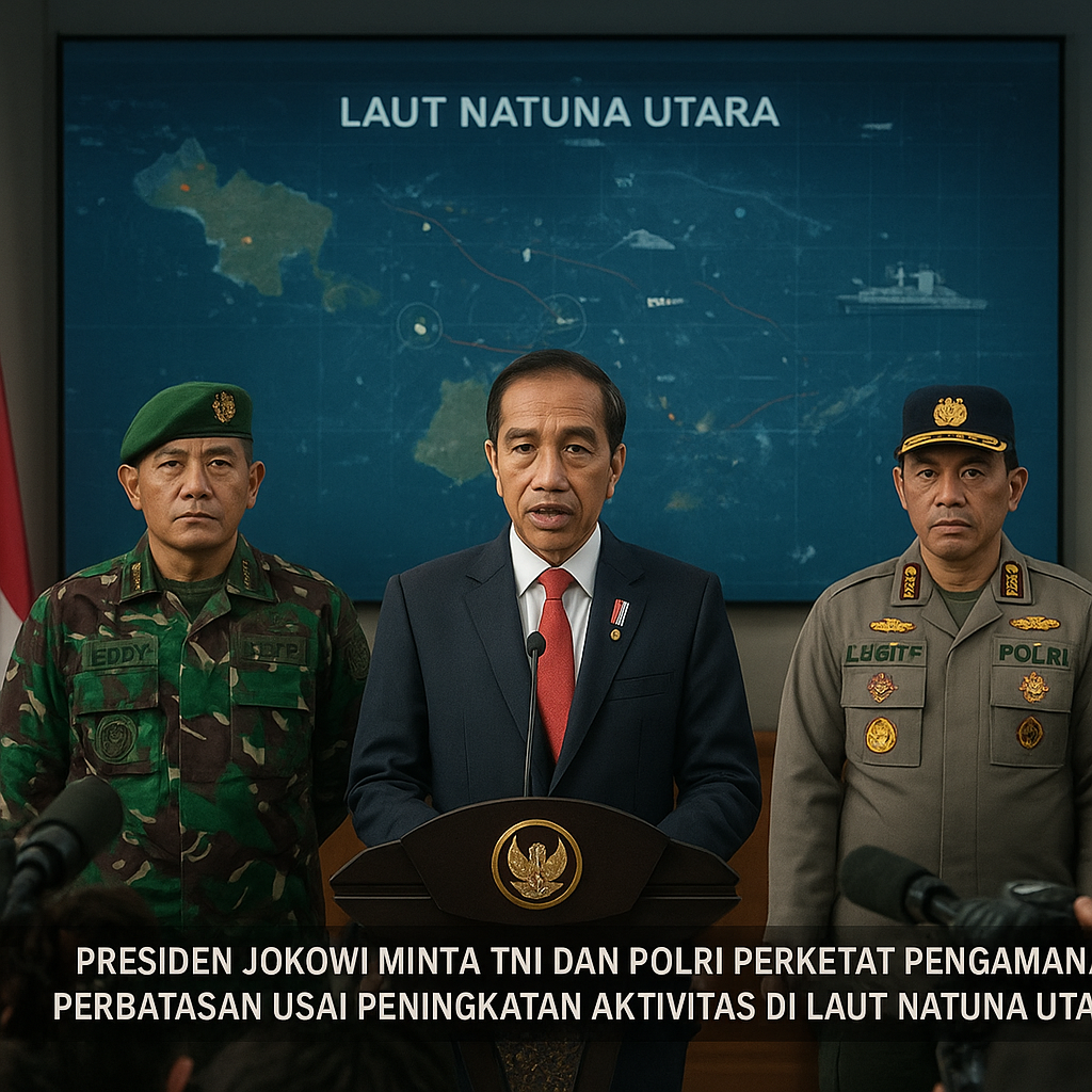 Presiden Jokowi Minta TNI dan Polri Perketat Pengamanan Perbatasan Usai Peningkatan Aktivitas di Laut Natuna Utara