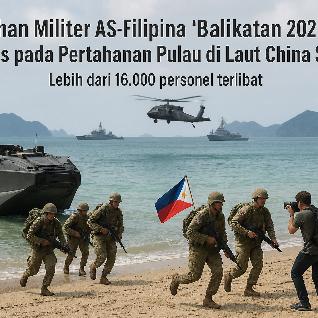 Latihan Militer AS-Filipina 'Balikatan 2025' Fokus pada Pertahanan Pulau di Laut China Selatan