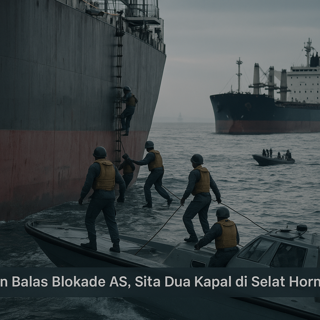 Iran Balas Blokade AS, Sita Dua Kapal di Selat Hormuz