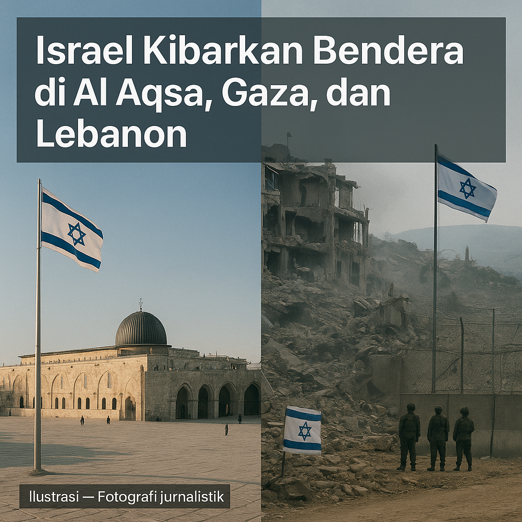 Israel Kibarkan Bendera di Al Aqsa, Gaza, dan Lebanon
