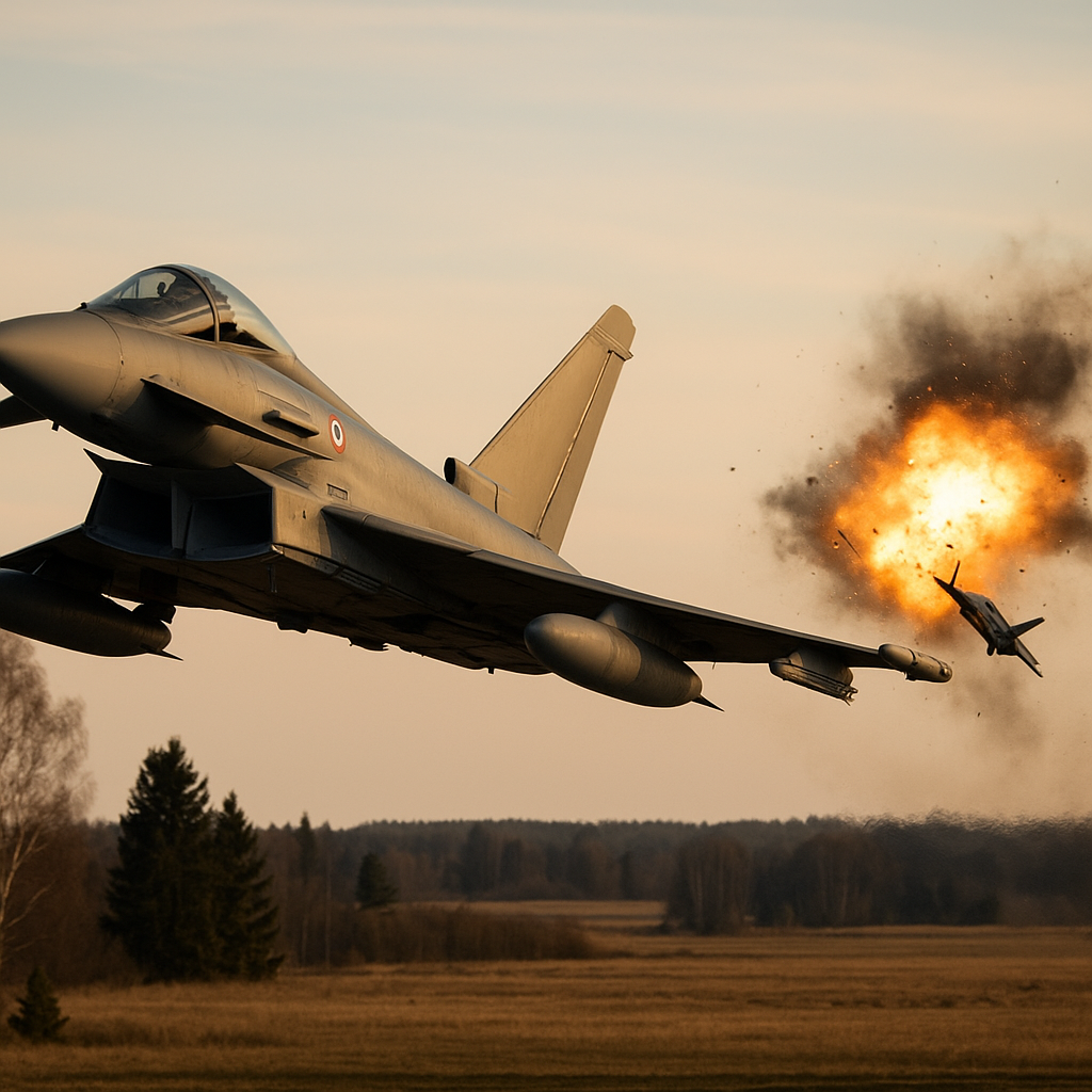 Jet Tempur Italia Tembak Jatuh Drone Rusia di Lithuania
