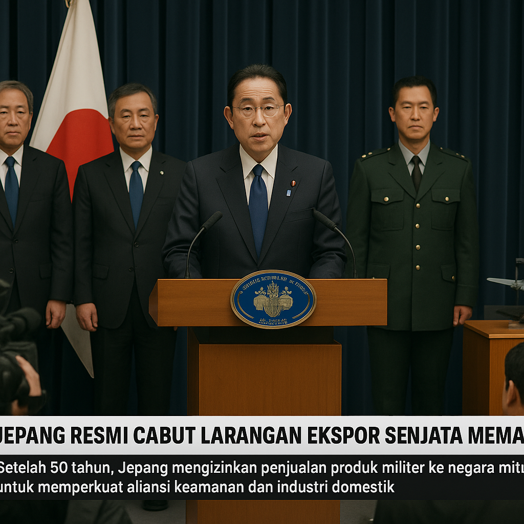 Jepang Resmi Cabut Larangan Ekspor Senjata Mematikan