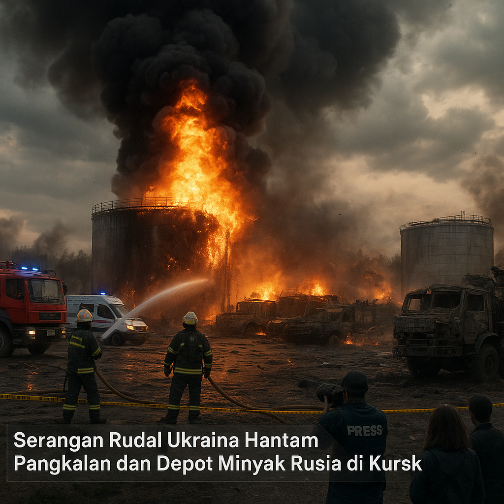 Serangan Rudal Ukraina Hantam Pangkalan dan Depot Minyak Rusia di Kursk