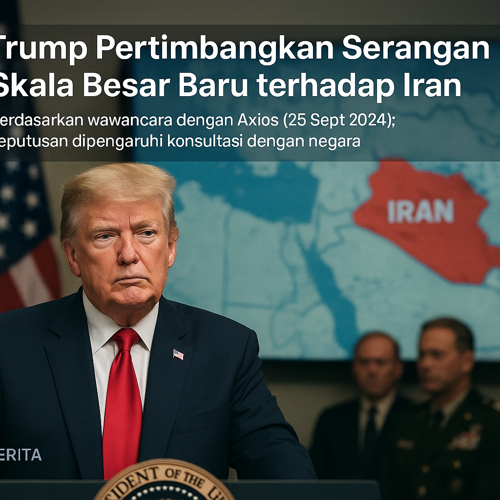 Trump Pertimbangkan Serangan Skala Besar Baru terhadap Iran