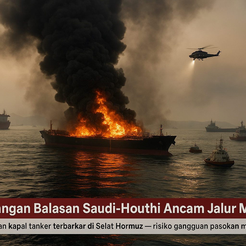 Serangan Balasan Saudi-Houthi Ancam Jalur Minyak Global