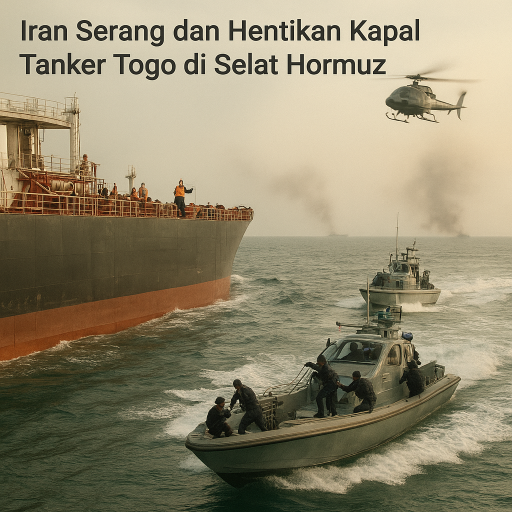 Iran Serang dan Hentikan Kapal Tanker Togo di Selat Hormuz