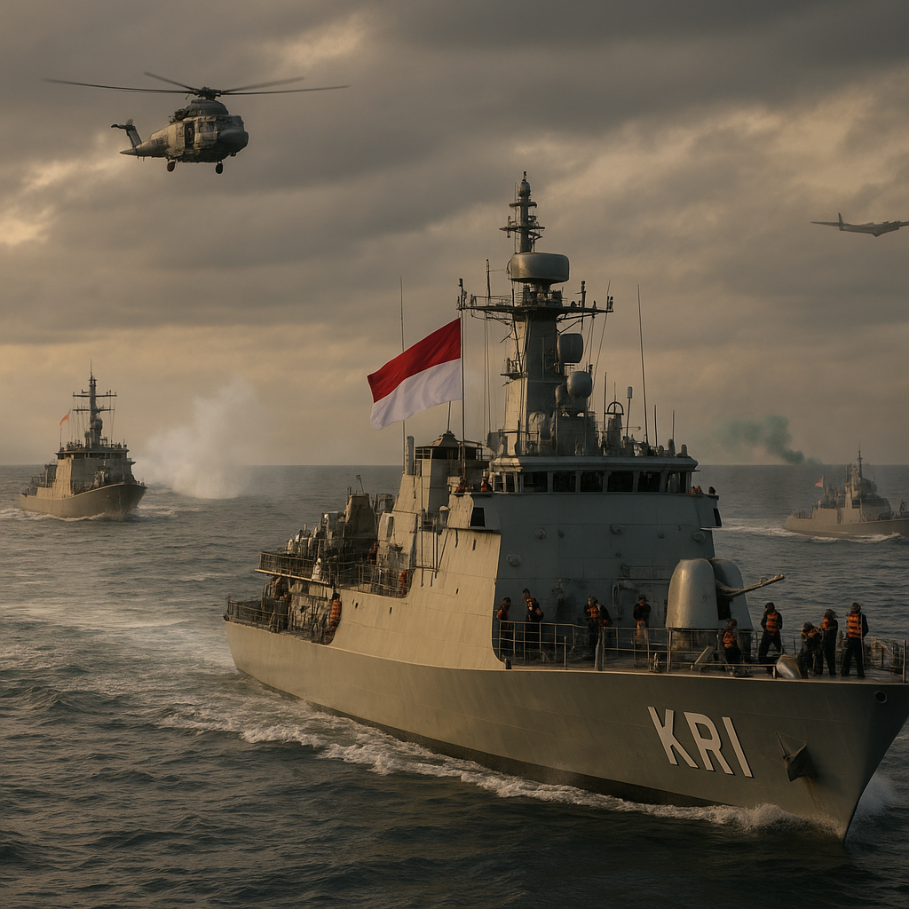 Angkatan Laut Indonesia Gelar Latihan Tempur Besar-Besaran di Natuna