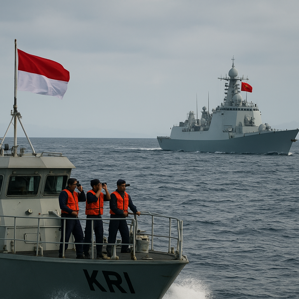 Kapal Angkatan Laut China Masuk Zona Ekonomi Eksklusif Natuna, KRI Patroli Pantau
