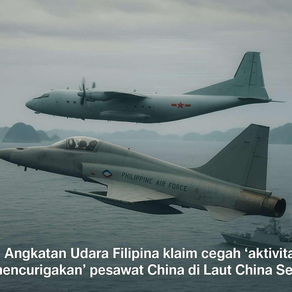 Angkatan Udara Filipina Klaim Cegah 'Aktivitas Mencurigakan' Pesawat China di Laut China Selatan