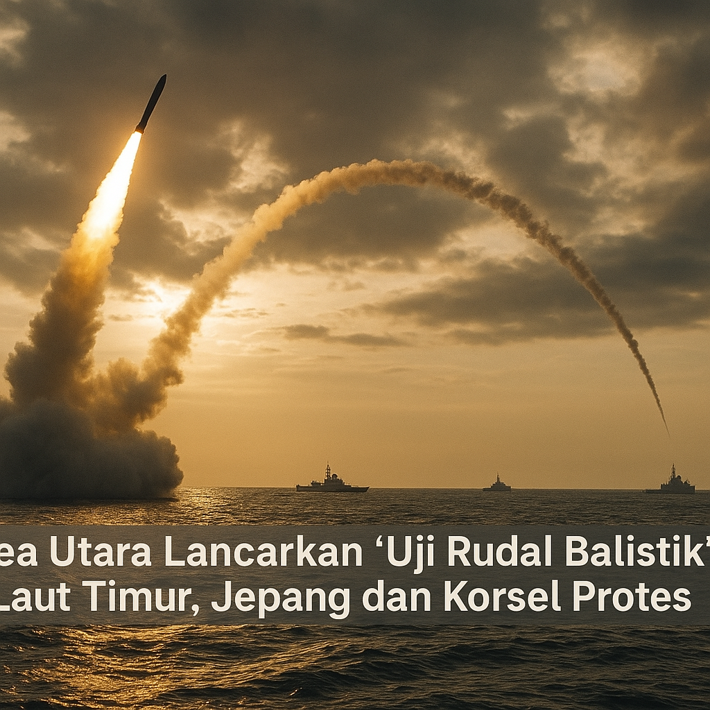 Korea Utara Lancarkan 'Uji Rudal Balistik' ke Laut Timur, Jepang dan Korsel Protes