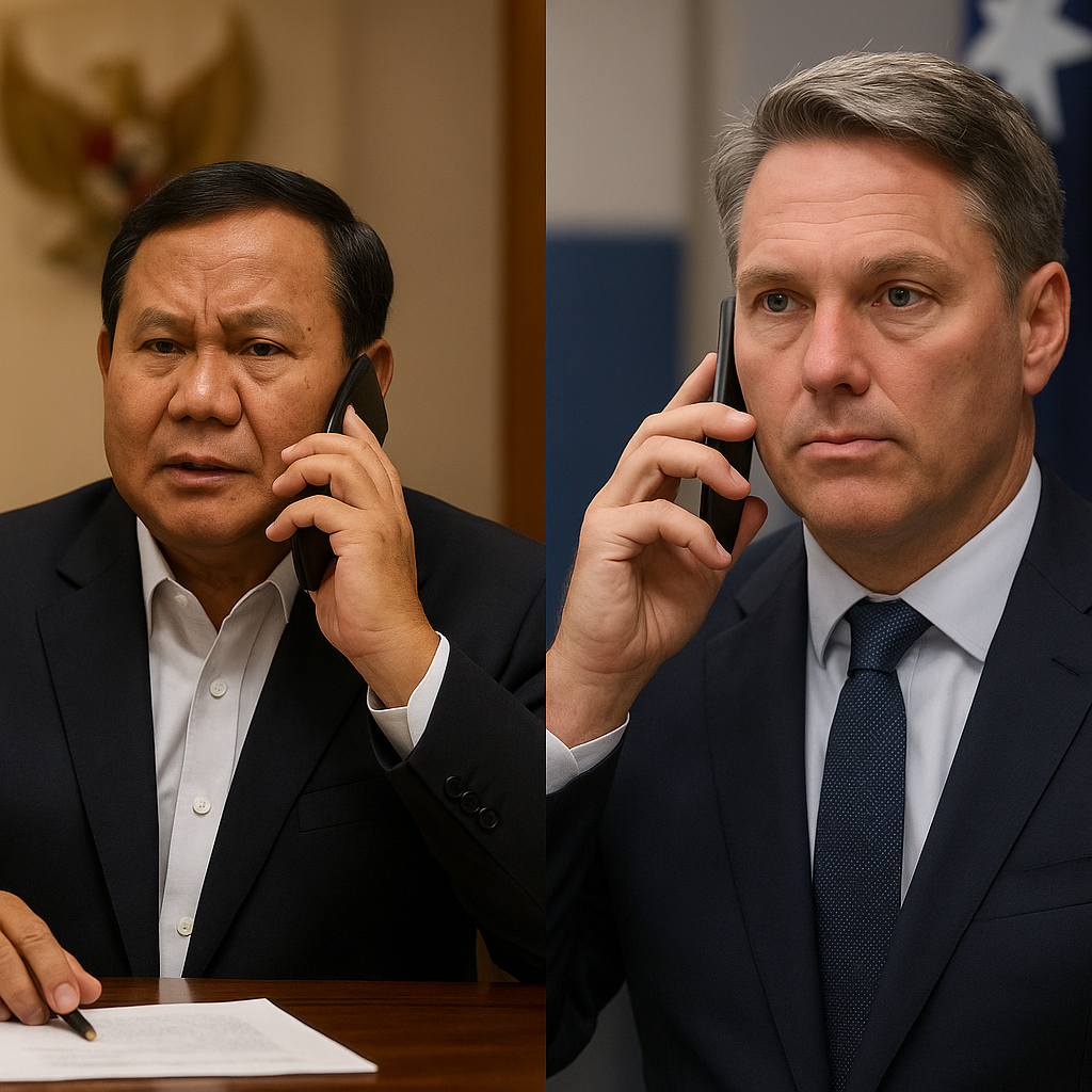 Menhan Prabowo Lakukan Pertemuan Telepon dengan Menteri Pertahanan Australia Bahas Kerja Sama Keamanan