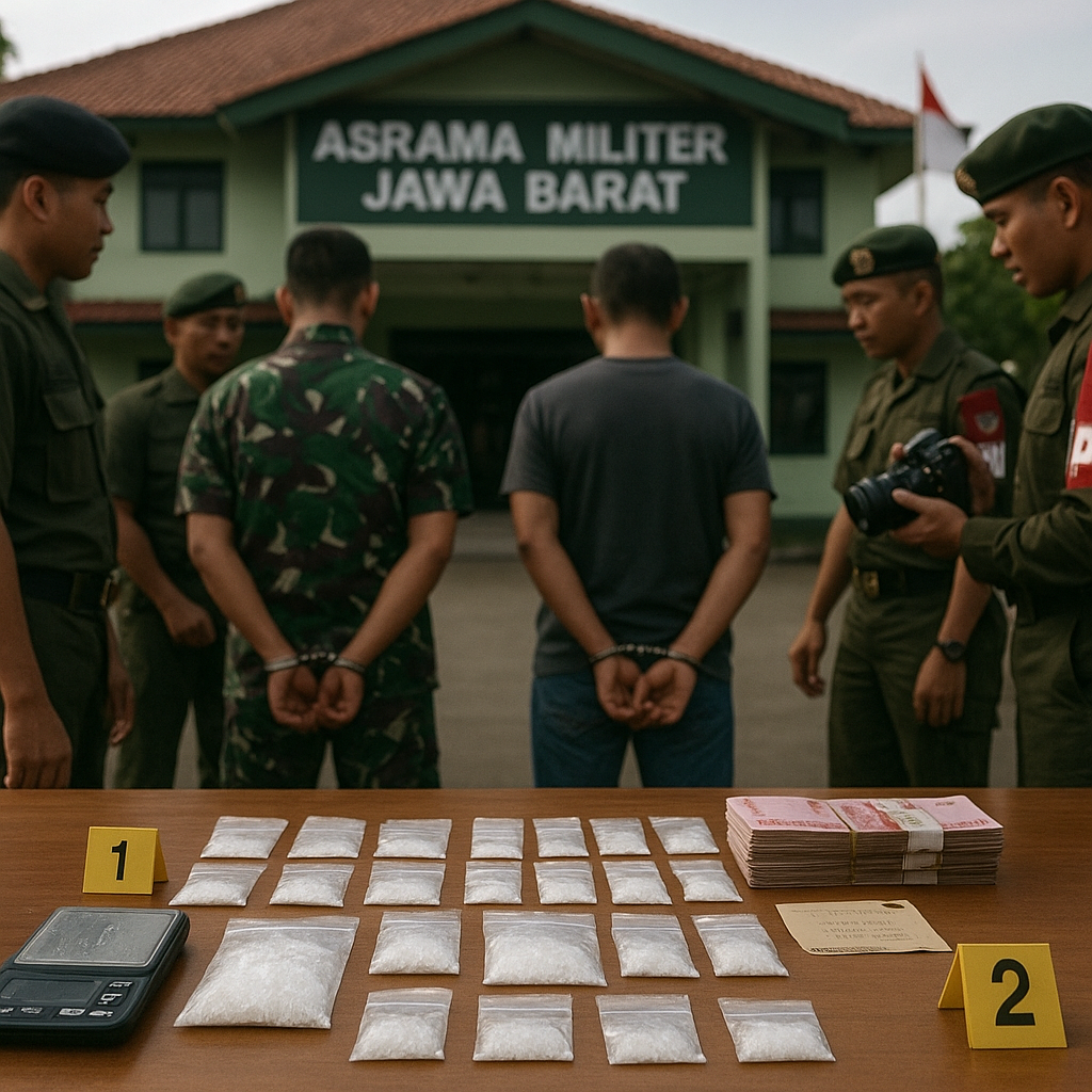 Polisi Militer TNI Tangkap Oknum Prajurit Terkait Peredaran Narkoba di Asrama Militer