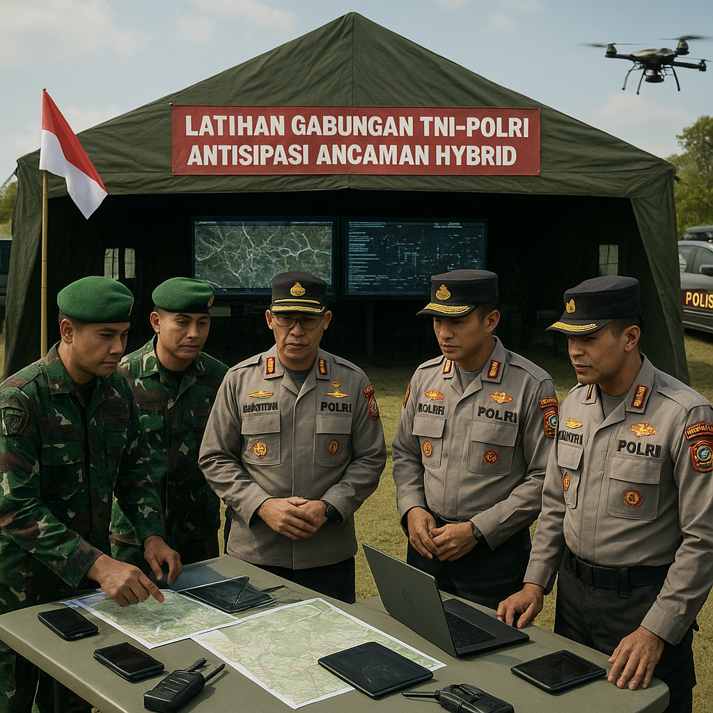 Latihan Gabungan TNI-Polri Fokus Antisipasi Ancaman Hybrid