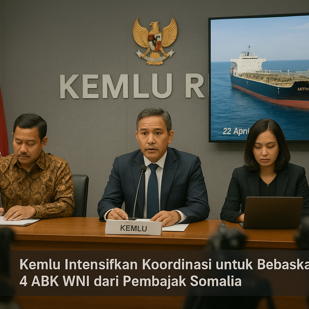 Kemlu Intensifkan Koordinasi untuk Bebaskan 4 ABK WNI dari Pembajak Somalia