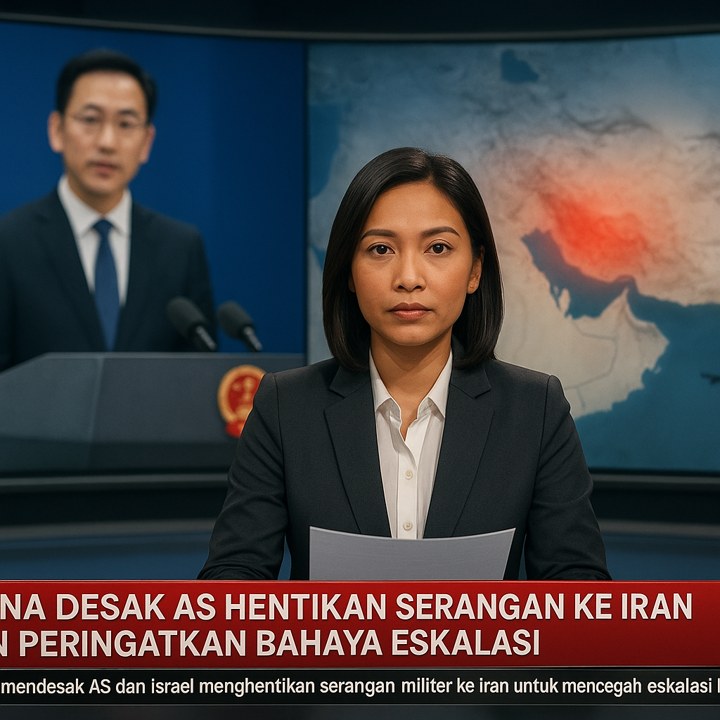 China Desak AS Hentikan Serangan ke Iran dan Peringatkan Bahaya Eskalasi