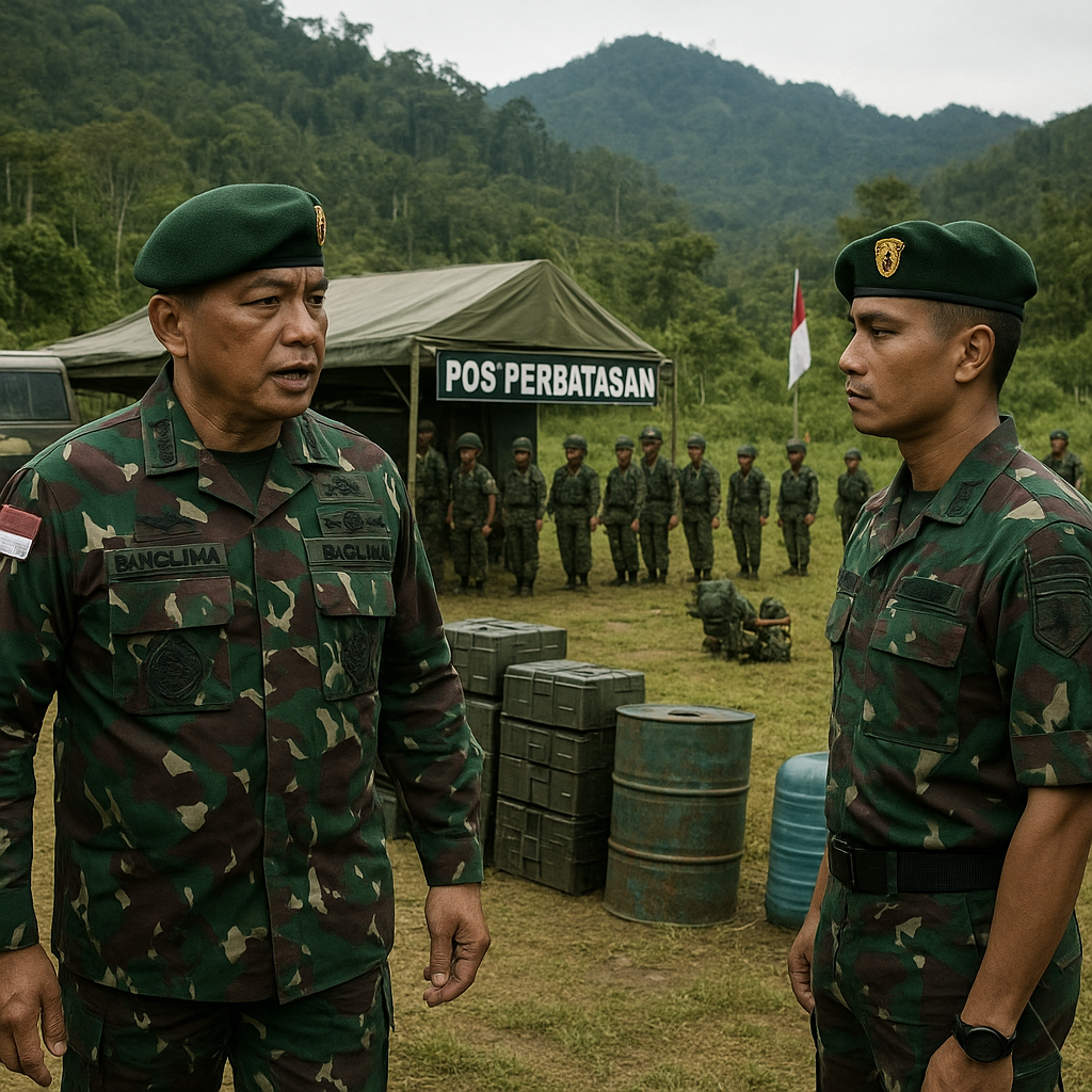 Panglima TNI Tinjau Kesiapan Satuan di Perbatasan Papua