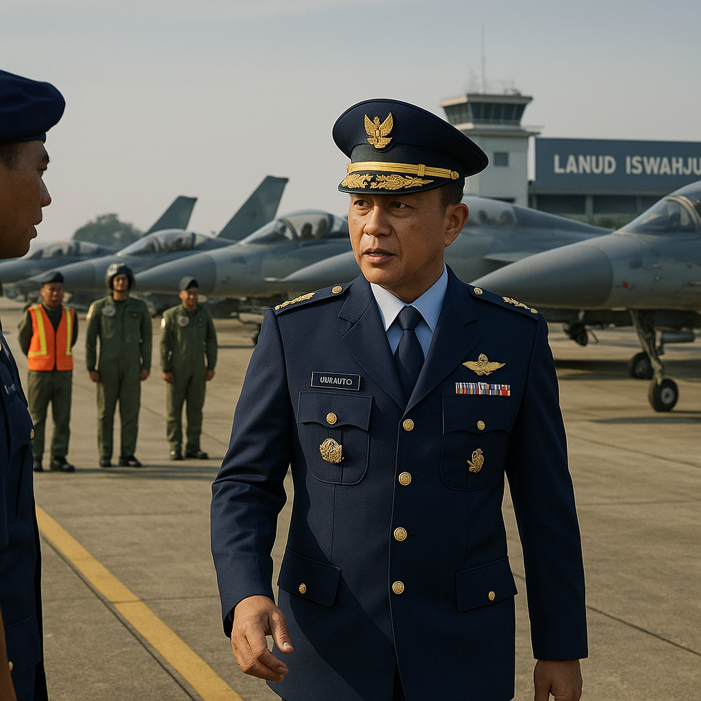 Kepala Staf TNI AU Tinjau Kesiapan Skadron Pesawat Tempur di Lanud Iswahjudi