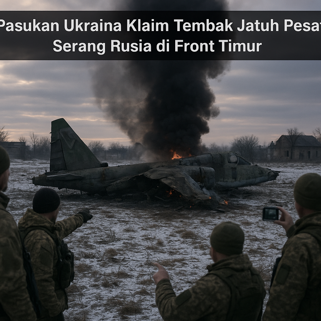 Pasukan Ukraina Klaim Tembak Jatuh Pesawat Serang Rusia di Front Timur