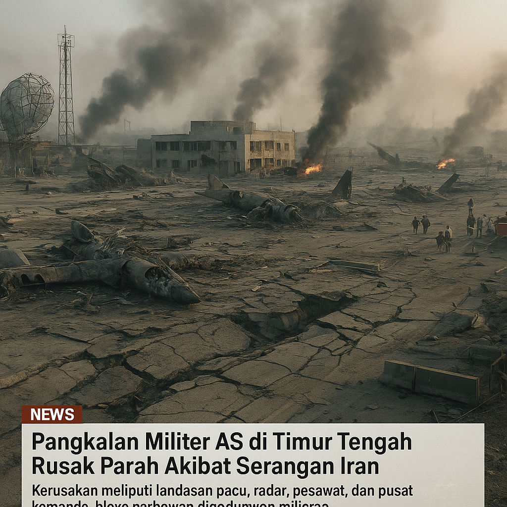 Pangkalan Militer AS di Timur Tengah Rusak Parah Akibat Serangan Iran
