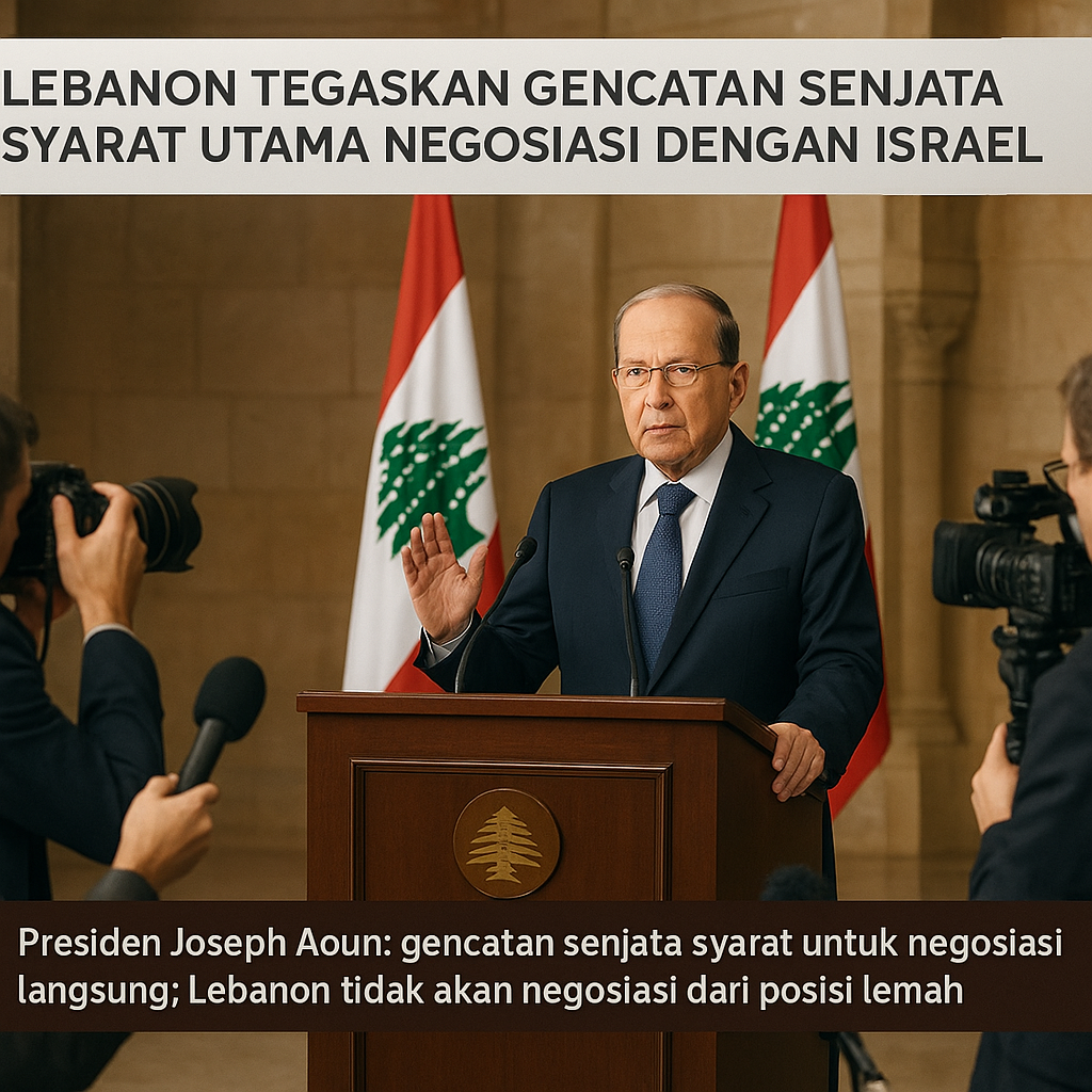 Lebanon Tegaskan Gencatan Senjata Syarat Utama Negosiasi dengan Israel
