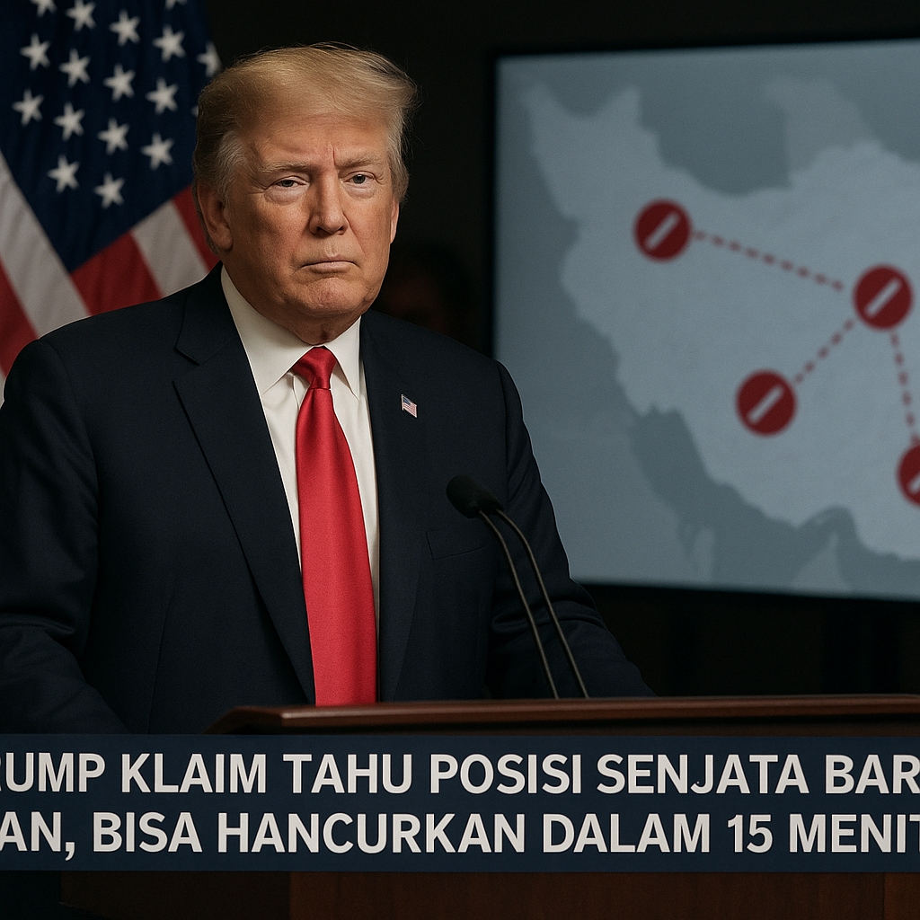 Trump Klaim Tahu Posisi Senjata Baru Iran, Bisa Hancurkan dalam 15 Menit