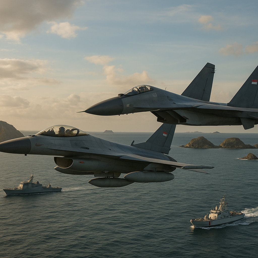 TNI AU Kerahkan Skadron F-16 dan Sukhoi SU-35 Amankan Natuna Usai Insiden Kapal China