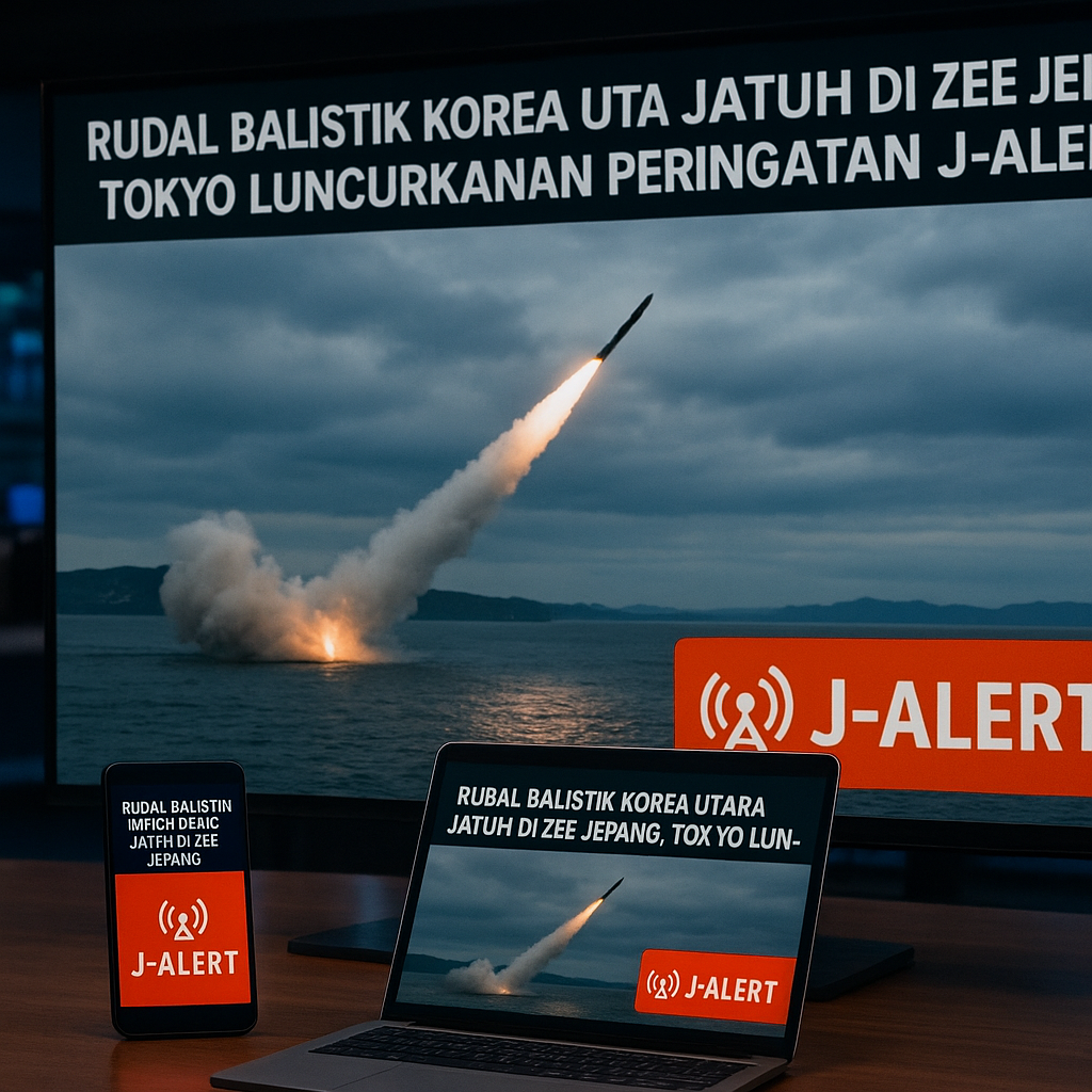 Rudal Balistik Korea Utara Jatuh di ZEE Jepang, Tokyo Luncurkan Peringatan J-Alert